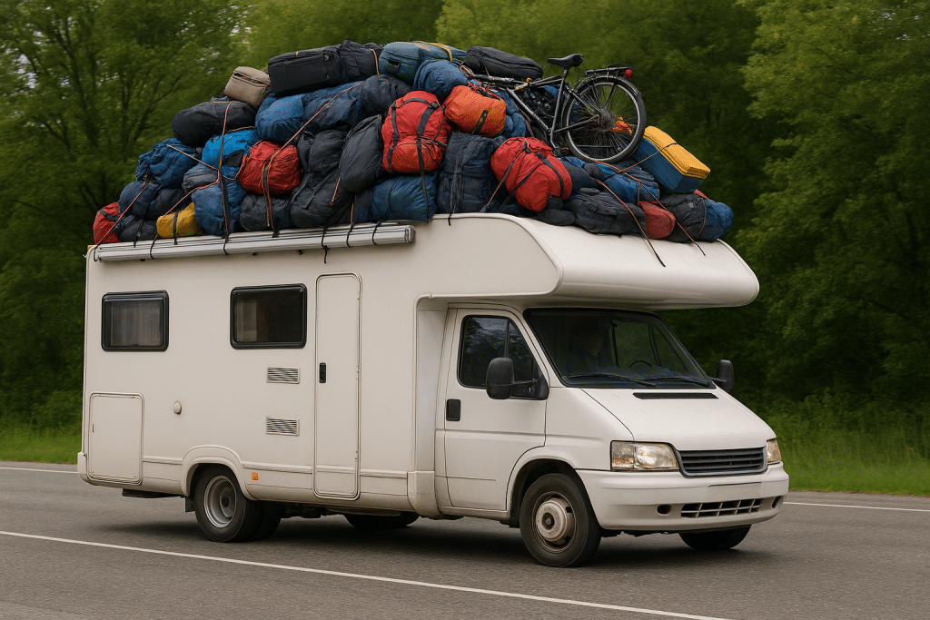 Camping-car en surcharge